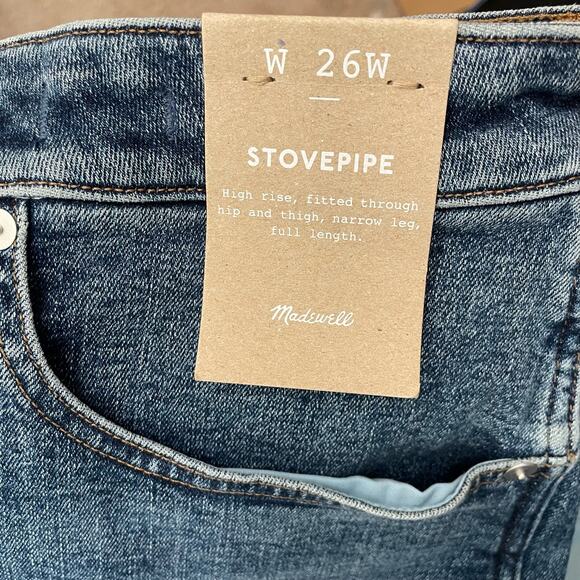 Madewell Women's Straight Leg Jeans - Dark Blue - Picture 4 of 11